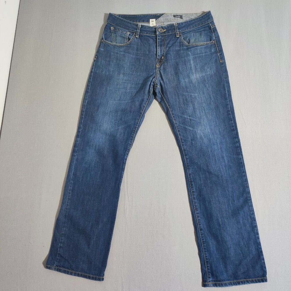 Volcom jeans men's size 34 ink blue Kinkade Classic fit straight leg jeans